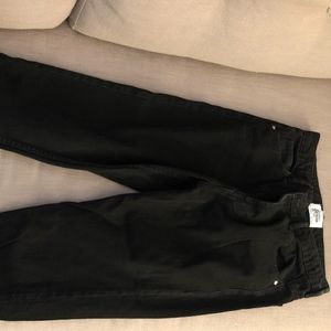 Zara Black Denim Mom Jeans